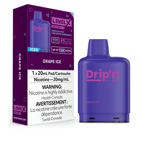 Drip’n Boost Level X PODS Grape Ice ONT