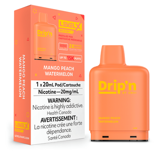 Drip’n Boost G2 Ultra Level X PODS Mango Peach Watermelon ONT