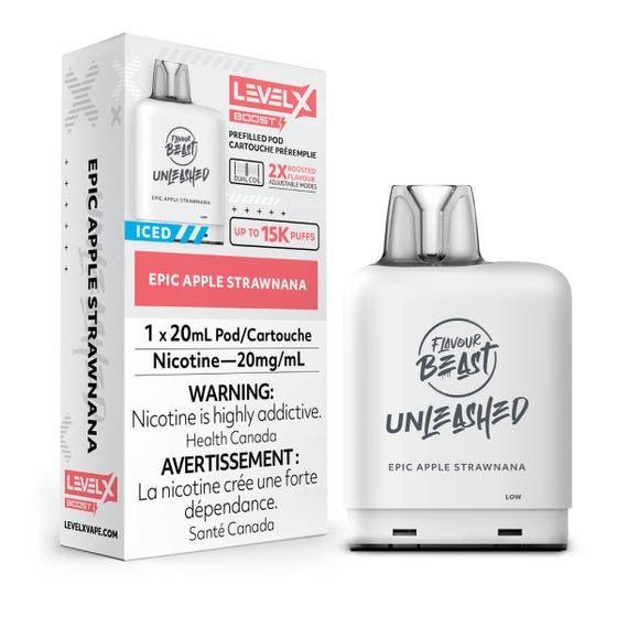Flavour Beast Boost Level X PODS Unleashed Epic Apple Strawnana