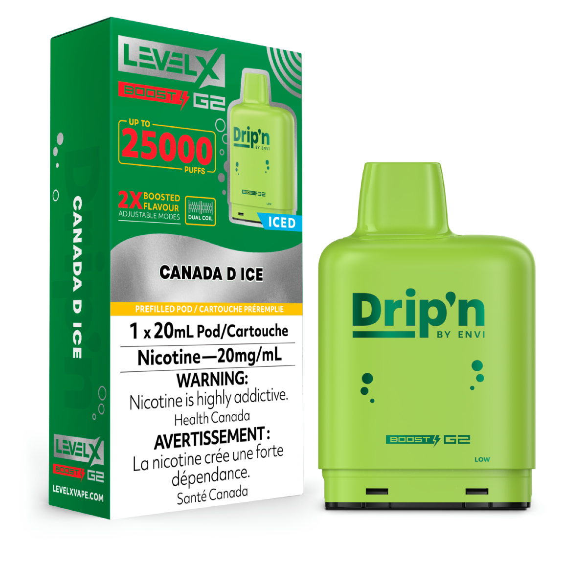 Drip’n Boost Level X PODS Canada D Ice ONT