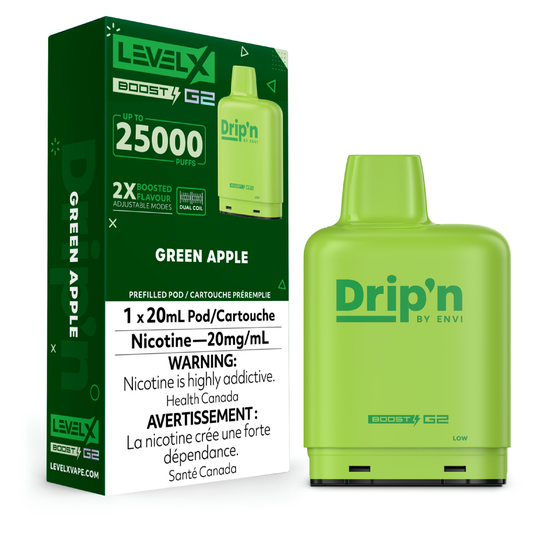 Drip’n Boost Level X PODS Green Apple ONT