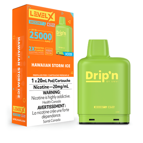 Drip’n Boost Level X PODS Hawaiian Storm Ice ONT