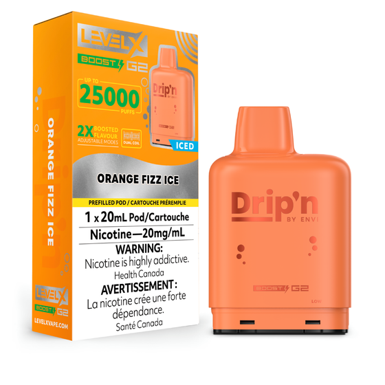 Drip’n Boost Level X PODS Orange Fizz Ice ONT