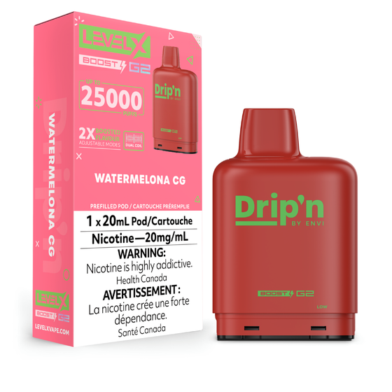 Drip’n Boost Level X PODS Watermelon CG ONT