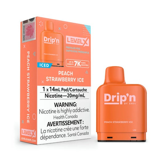 Drip’n Level X PODS Peach Strawberry Ice