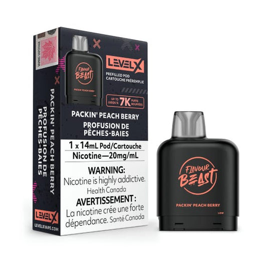 Flavour Beast Level X PODS Packin’ Peach Berry