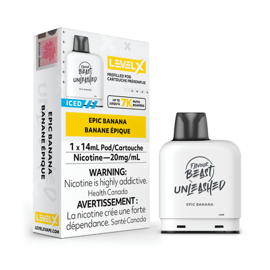 Flavour Beast Level X PODS Unleashed Epic Banana Iced