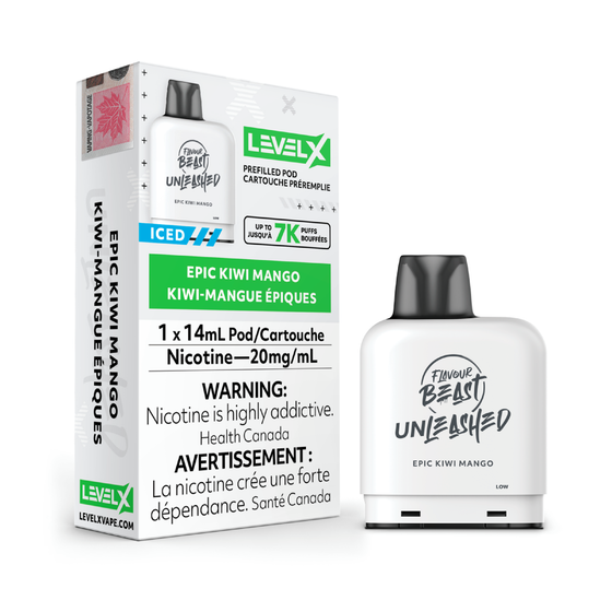 Flavour Beast Level X PODS Unleashed Epic Kiwi Mango Iced