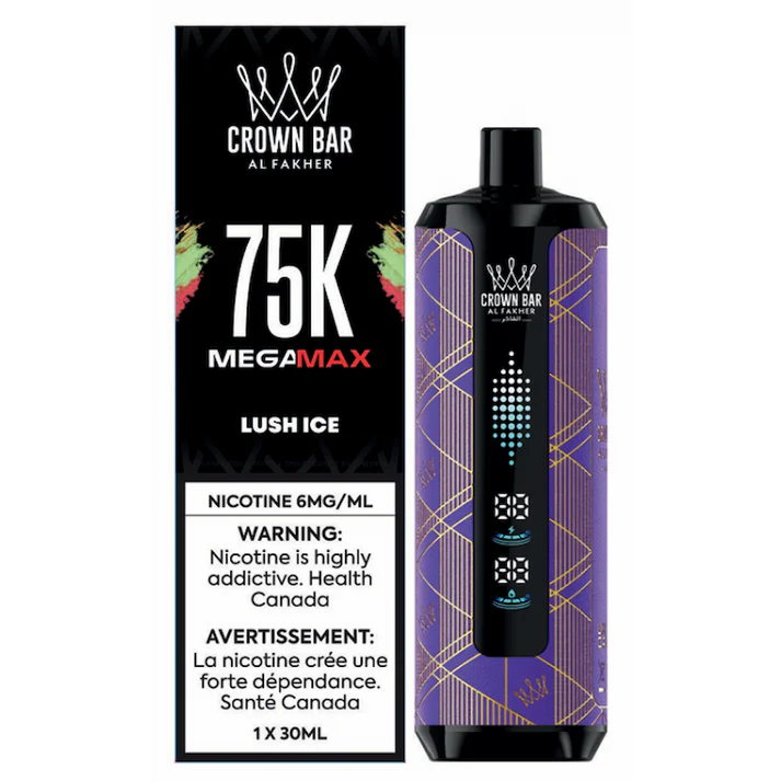 AL Fakher Crown Bar 75K MegaMax Disposable Lush Ice ONT