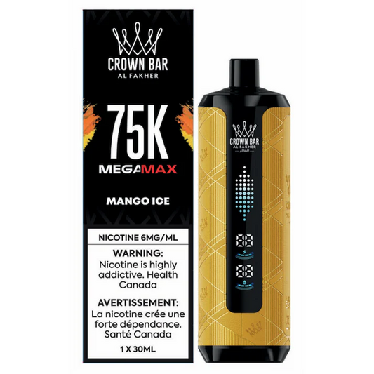 AL Fakher Crown Bar 75K MegaMax Disposable Mango Ice ONT