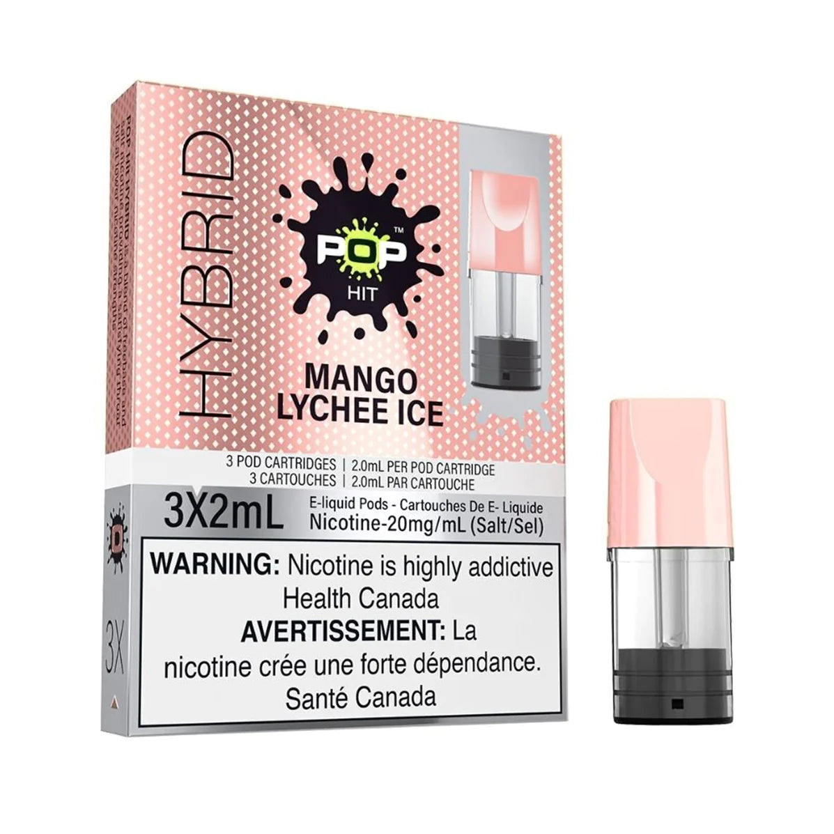 Pop Vapor Hybrid PODS Mango Lychee Ice (3x2ml)