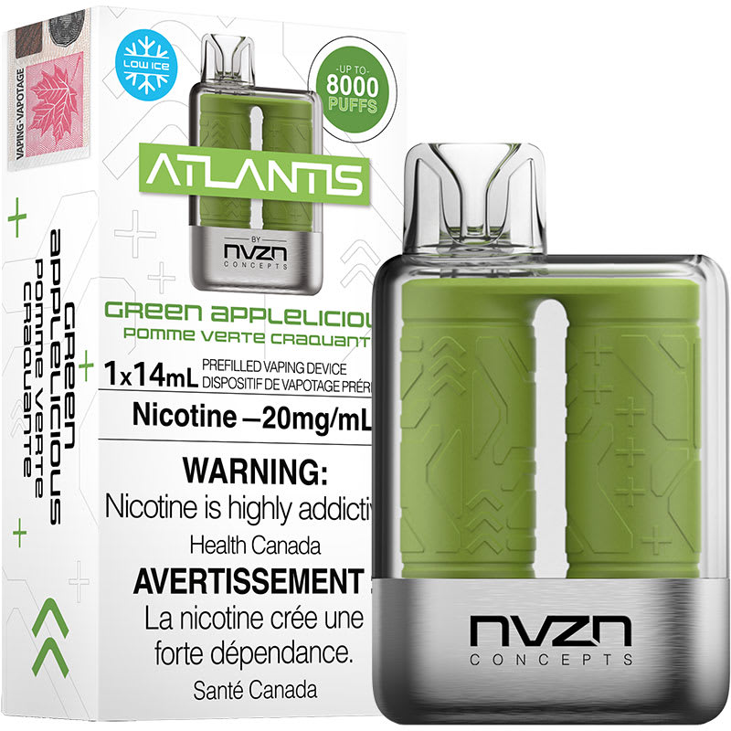 Atlantis By NVZN 8000 Disposable Green Applelicious