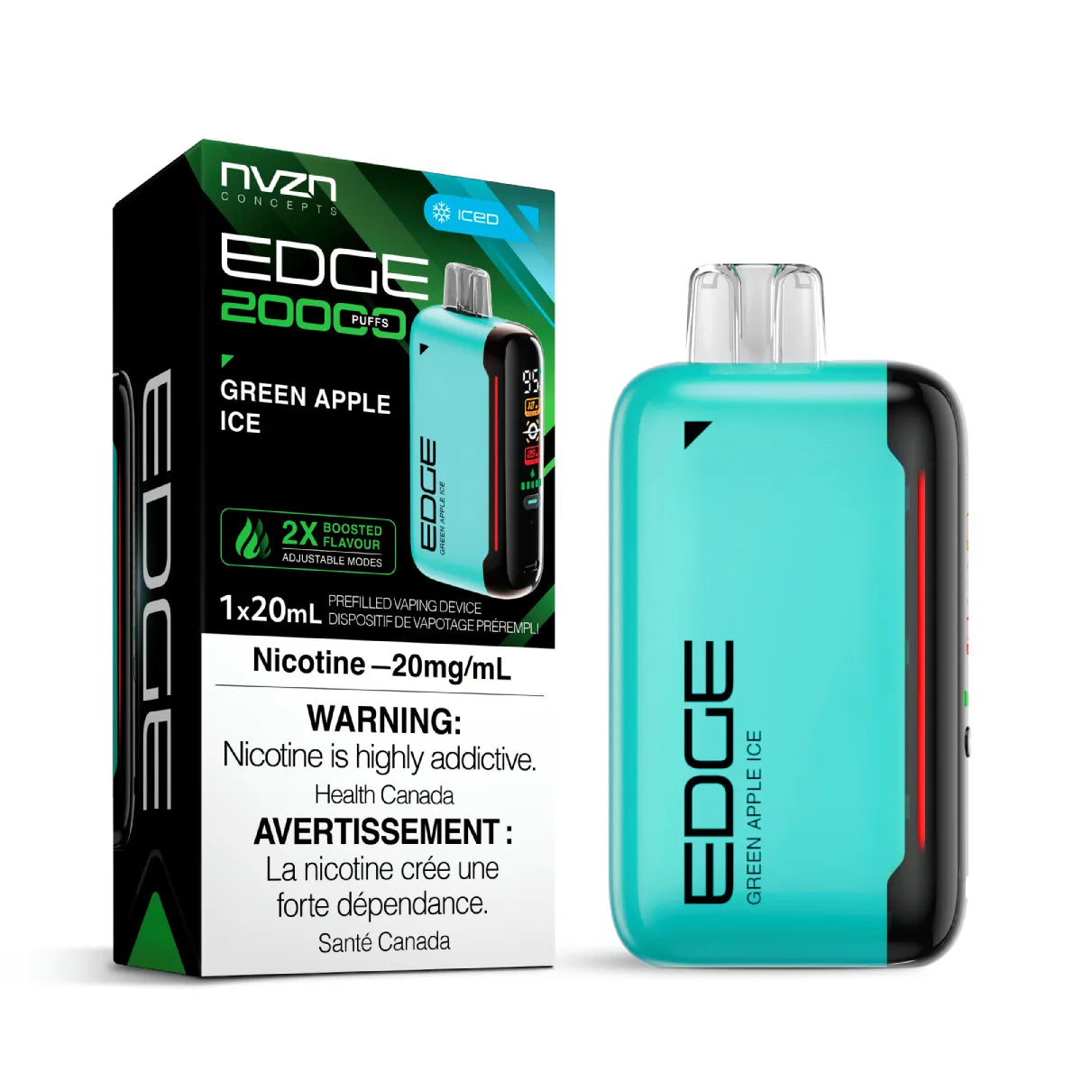 NVZN EDGE 20000 Disposable Green Apple Ice