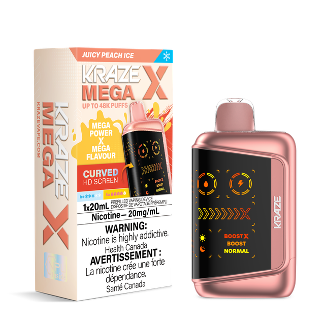 Kraze Mega X 48K Disposable Juicy Peach Ice