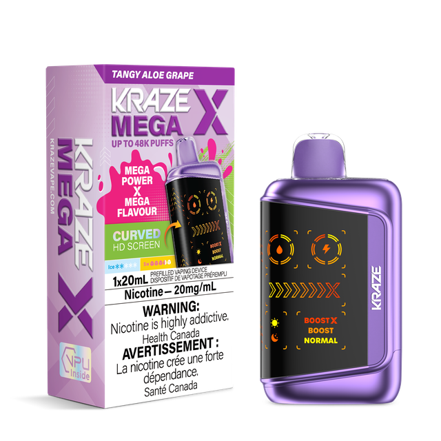 Kraze Mega X 48K Disposable Tangy Aloe Grape