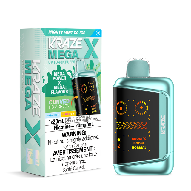 Kraze Mega X 48K Disposable Mighty Mint CG Ice