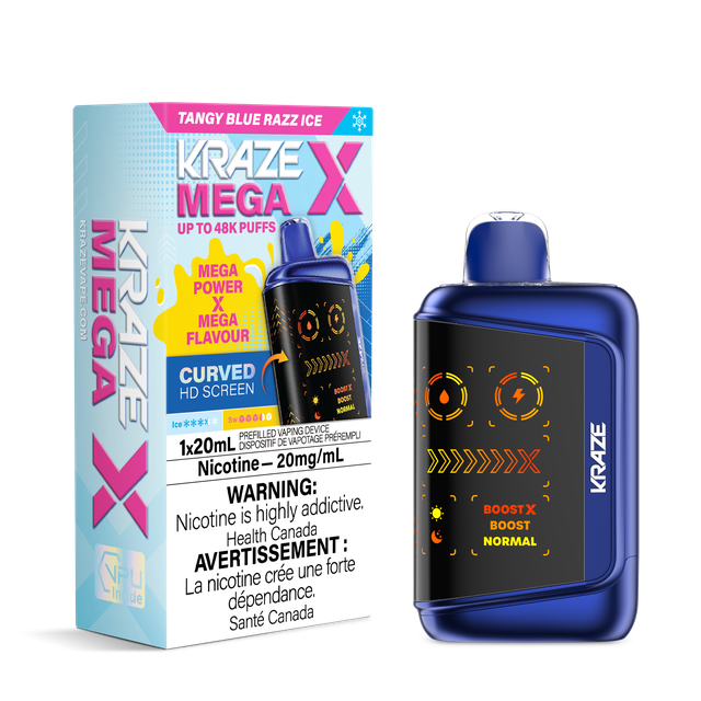 Kraze Mega X 48K Disposable Tangy Blue Razz Ice