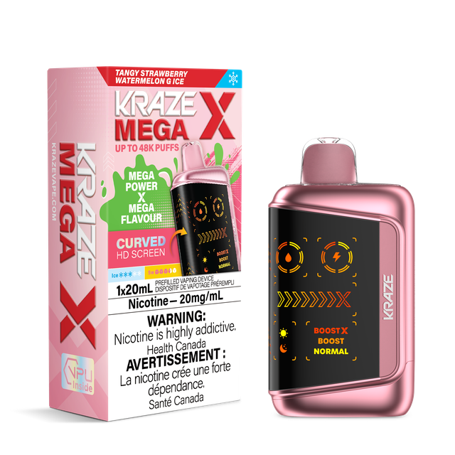 Kraze Mega X 48K Disposable Tangy Strawberry Watermelon G Ice