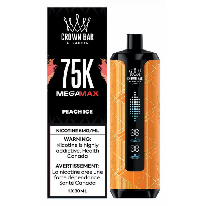 AL Fakher Crown Bar 75K MegaMax Disposable Peach Ice ONT
