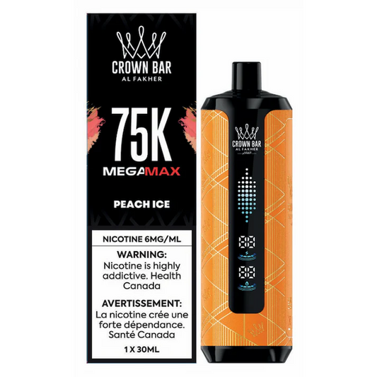 AL Fakher Crown Bar 75K MegaMax Disposable Peach Ice ONT