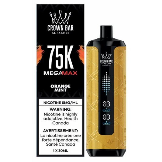 AL Fakher Crown Bar 75K MegaMax Disposable Orange Mint ONT