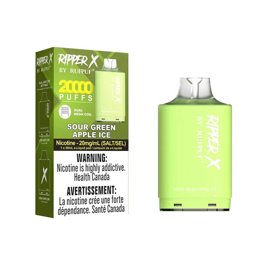 Ripper 20000 Level X Pods Sour Green Apple