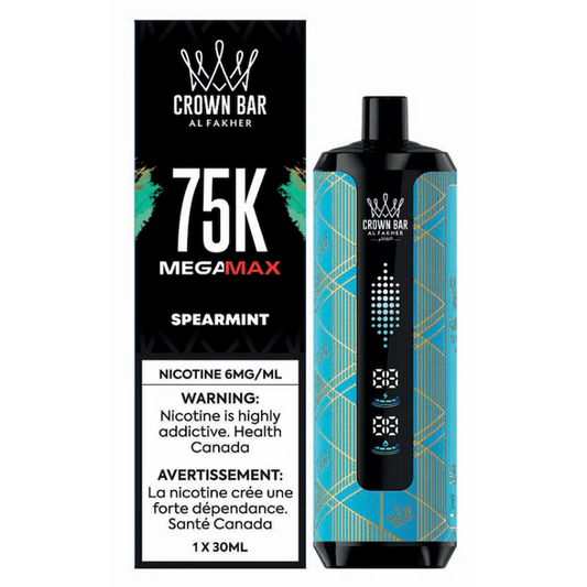 AL Fakher Crown Bar 75K MegaMax Disposable Spearmint ONT