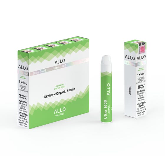 Allo Ultra Disposable 1600 Spearmint ONT