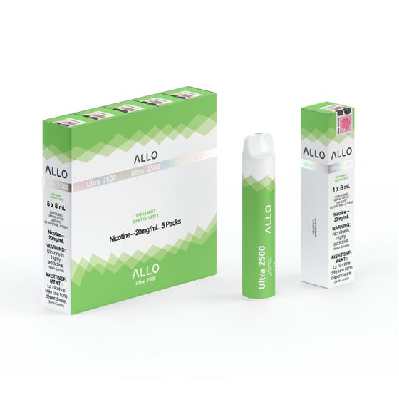 Allo Ultra Disposable 2500 Spearmint (20mg) ONT