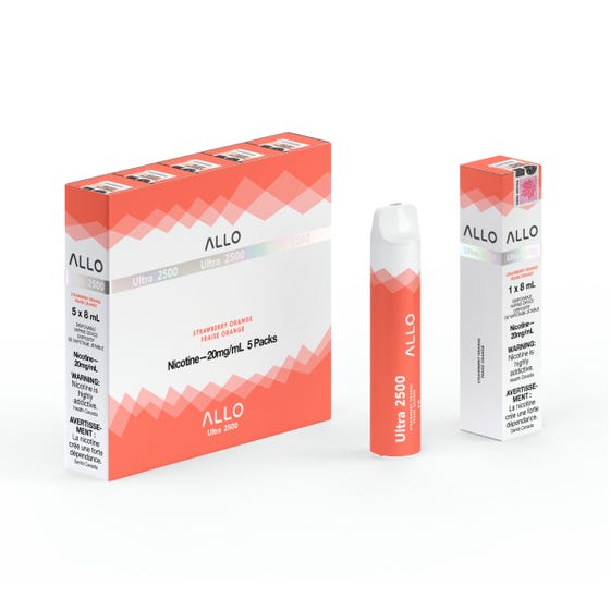 Allo Ultra Disposable 2500 Strawberry Orange (20mg)