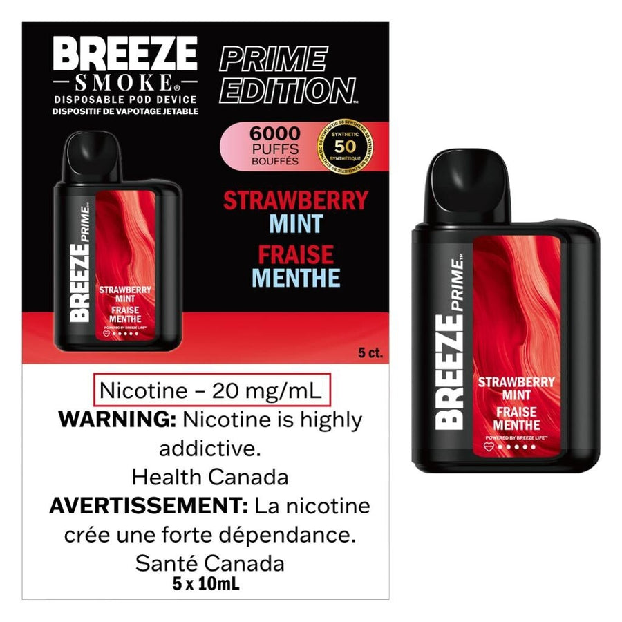 Breeze Prime 6000 Disposable Strawberry Mint