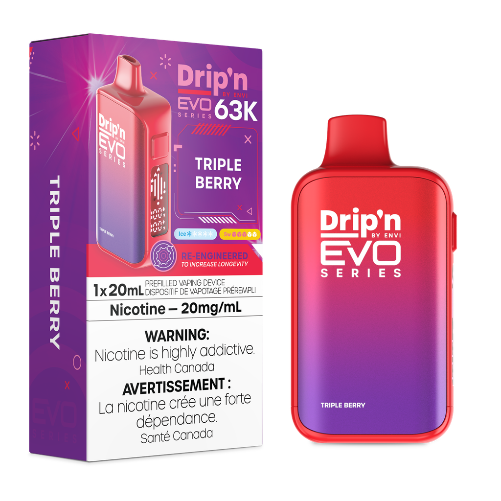 Drip’n By Envi Disposable EVO63K Triple Berry ONT