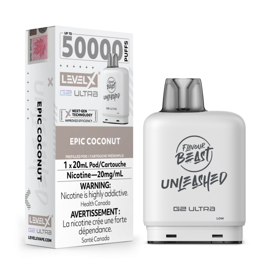 Flavour Beast G2 Ultra Level X PODS Unleashed Epic Coconut ONT
