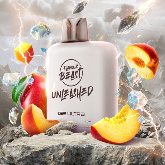 Flavour Beast G2 Ultra Level X PODS Unleashed Epic Peach Mango Iced ONT