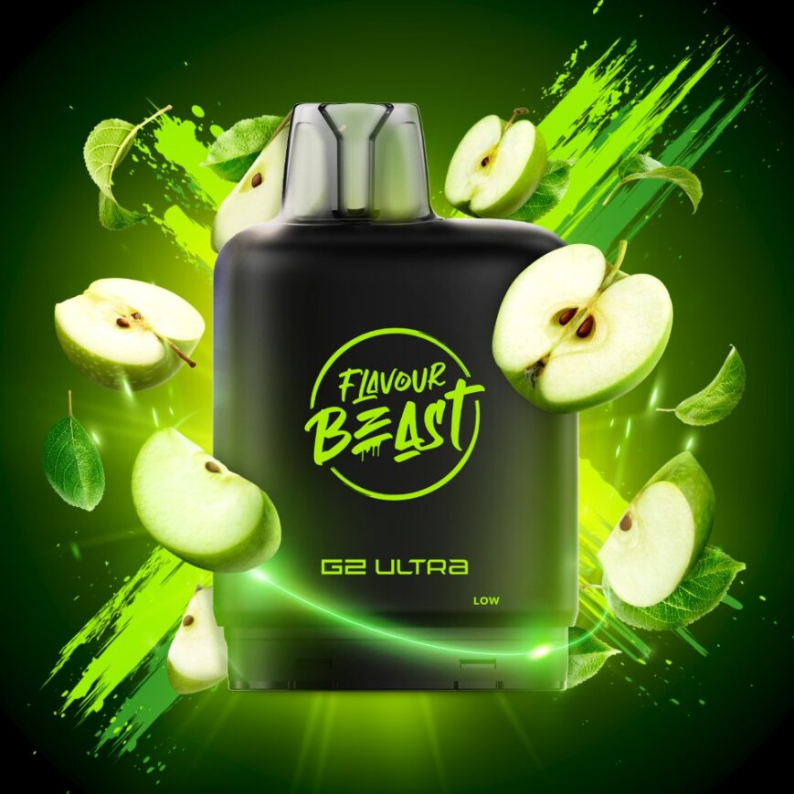 Flavour Beast G2 Ultra Level X PODS Gusto Green Apple ONT