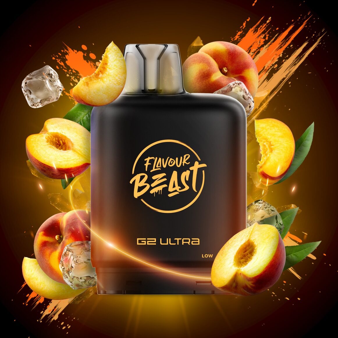Flavour Beast G2 Ultra Level X PODS Frizzy Peach Iced ONT